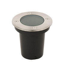 Тротуарный светильник GU10 220-240V IP67 d-110мм. круглый мат.хром AWAX (079-030-0001-010)