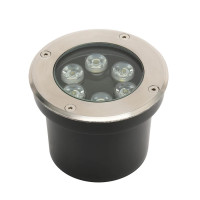 Світильник тротуарний LED 6W 600Lm 85-265V IP67 d-120мм.круглий мат.хром AZUR-6 (079-029-0006-010)