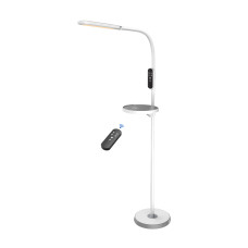 Торшер LED 15W 3000-4500-6000K 1000Lm +основ. из бездр. зарядкой 220-240V белый 1,46м NORMAN-C 046-005-0015-010