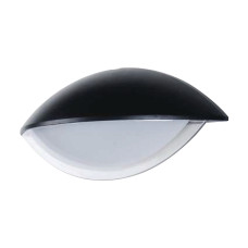 Светильник садово-парк. LED 6W 4200K 350Lm 85-265V IP54 настенный черный HERMES-2 076-084-0006-010