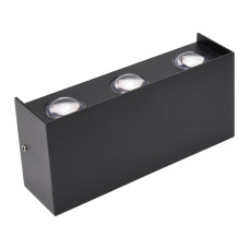 Светильник садово-парк. LED 6W 4200K 540Lm 85-265V IP65 80*171 настенный черный PROTON/S-6 076-055-0006-010