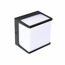 Светильник садово-парк. LED 8W 4200K 770Lm 100-265V IP65 настенный черный CUBE 076-068-0008-010