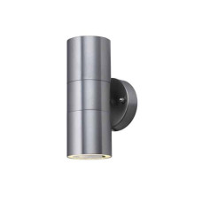 Светильник садово-парк.2хGU10 35W 220-240V IP44 160мм.настенный мат.хром без лампы/16 075-008-0002-011