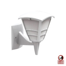 Светильник садово-парковый Е27 230V IP44 245мм. пластиковый настенный белый YONKA-2 (400-020-133)