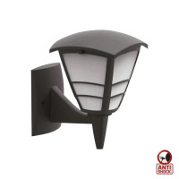 Светильник садово-парковый Е27 230V IP44 245мм. пластиковый настенный черный YONKA-2(400-010-133)