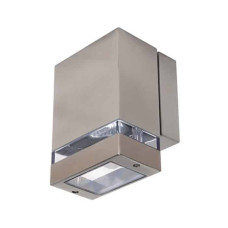 Светильник садово-парковый GU10 35W 220-240V IP44 160мм. настенный матовый хром без лампы GARDENYA-1