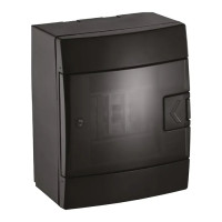 Электрощиток накладной на 4 автомата пластиковый черный (600-001-400) Horoz Electric