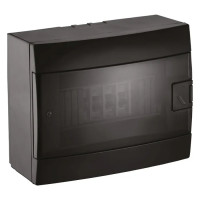 Электрощиток накладной на 8 автоматов пластиковый черный (600-001-800) Horoz Electric