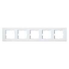 Рамка пятерная горизонтальная OVIVO Grano белая (400-010000-250)