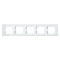 Рамка пятерная горизонтальная OVIVO Grano белая (400-010000-250)