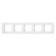 Рамка пятерная горизонтальная OVIVO Grano белая (400-010000-250)