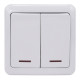 Выключатель второй с подсветкой белый 751-0200-112 VIOLA