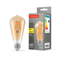 Светодиодная лампа TITANUM Filament ST64 6W E27 2200K бронза (TLFST6406272A)