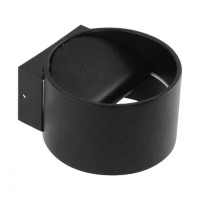 Светильник настенный светодиодный 8W 4200K 320lm 100-240V d-100мм. черный SISAM 029-006-0008-020