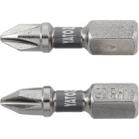 Насадка отверточная YATO; шлиц крестовидный PH1 х 25 мм. шпиндель 6-гран-1/4", покрытая титаном, 2 шт. YT-77930