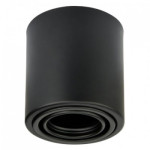 Світильник накладний галог. GU10 220-240V d-93мм h-103мм.чорний круглий/30 015-026-0050-010