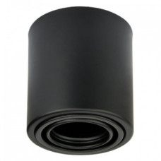 Світильник накладний галог. GU10 220-240V d-93мм h-103мм.чорний круглий/30 015-026-0050-010