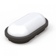 Светильник светодиодный 15W 6400K 1500Lm 230V IP65 115х215мм. овальный черный AYDOS-15 400-012-125