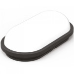 Светильник светодиодный 20W 4200K 2000Lm 230V IP65 146,5х270,5мм. овальный черный AYDOS-20 400-011-126