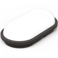 Светильник светодиодный 20W 6400K 2000Lm 230V IP65 146,5х270,5мм. овальный черный AYDOS-20 400-012-126