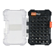 Отверточные насадки с держателем STHOR Cr-V, с 6-гран. хвостов.- 1/4", l= 25 мм, наб. 41 элем. (66301)