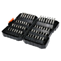 Отверточные насадки STHOR Cr-V, с 6-гран. хвостов.- 1/4", l= 25 мм, наб. 56 элем. (66310)