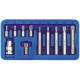 Отверточные насадки (бита) VOREL Cr-V. на трещотки "Spline" 1/2", в пластм. фут. Набор 11шт (66770)