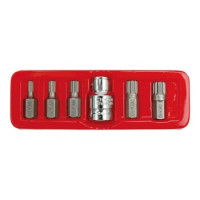 Насадки отверточные (бита) VOREL специальные на трещотки "SPLINE" Набор 6шт (66760)