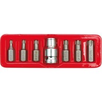 Насадки отверточные (бита) VOREL специальные на трещотки, из квадр. 1/2" в футляре. Набор 7 шт (66570)