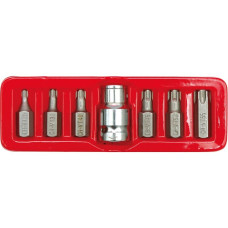 Насадки отверточные (бита) VOREL специальные на трещотки, из квадр. 1/2" в футляре. Набор 7 шт (66570)