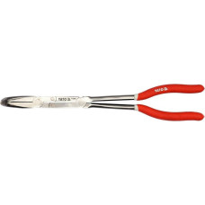 Щипці вигнуті під 45° подовжені з 2 шарнірами YATO : L= 330 мм, HRC 50, Cr-V [5/50] YT-20401