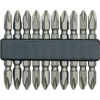 Отверточная насадка двухсторонняя VOREL: PH2 x 60 мм, Cr-V. 10 (Шт/Уп.) 65700