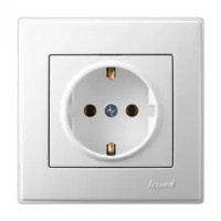 Розетка с защитой от детей белый 705-0202-124B LESYA