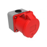 Розетка накладна 380V 4х32A поліамід IP44 Bemis BC1-3504-2510 3P+PE