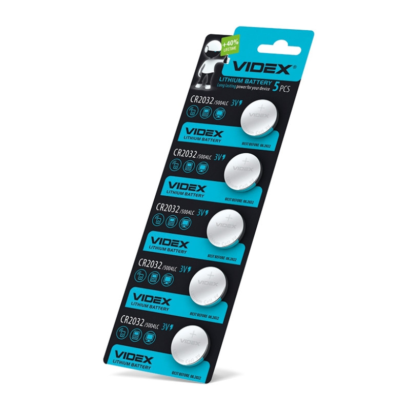 Батарейка литиевая VIDEX CR2032 блистер (5шт) (CR20325pc)