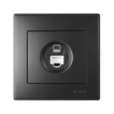 Розетка 1-я компьютерная антрацит 705-4242-139 LESYA
