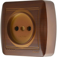 Розетка 1-на б/з Античный махагон 711-0500-121 DEMET