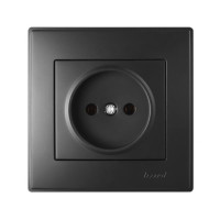 Розетка 1-на б/з антрацит 705-4242-121B LESYA