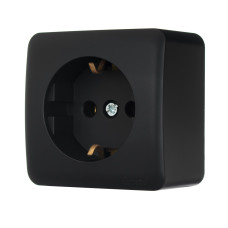 Розетка 1-я с/з антрацит 751-4200-122B VIOLA