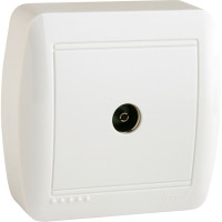 Розетка ТВ проходная белый 711-0200-129 DEMET