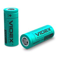 Аккумуляторная батарейка Videx Li-ion 26650 (без защиты) 5000mAh bulk/1шт (26650/5000/1B)