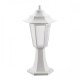 Светильник садово-парковый Е27 230V IP44 428мм. пластиковый столбик белый BEGONYA-1 (400-020-116)