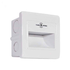 Светильник лестничный LED 2W 4200K 150Lm 110-265V 86*86мм.с сенсором белый Diamond. 079-026-0002-020