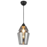 Светильник подвесной E27 250V плафон стекло 1,4м. титановый SPARK-1 (021-016-0001-010)