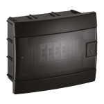 Электрощиток встроенный на 8 автоматов пластиковый черный (600-001-801) Horoz Electric