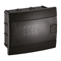 Электрощиток встроенный на 8 автоматов пластиковый черный (600-001-801) Horoz Electric