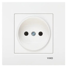 Розетка одинарная б/з VIKO Karre белая 90960007