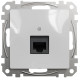 Компьютерная одинарная розетка SCHNEIDER Sedna Design cat5E UTP алюминий SDD113451