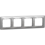 Рамка четверная горизонтальная SCHNEIDER Sedna Design алюминий SDD313804