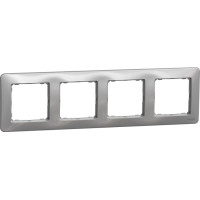 Рамка четверная горизонтальная SCHNEIDER Sedna Design алюминий SDD313804